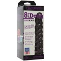 Дилдо Doc Johnson CodeBlack - 8 Inch Raging Vac-U-Lock із стимулювальним рельєфом, діаметр 3,8 см