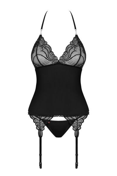 Корсет Obsessive 828-COR-1 corset &amp; thong S/M