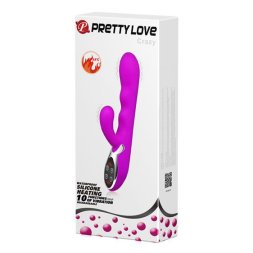 Вібратор-кролик з функцією підігріву Pretty Love Crazy Vibrator Purple