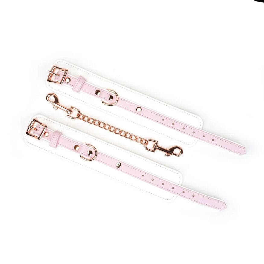 Наручники Liebe Seele White &amp; Pink Fairy Goat Leather Hand Cuffs