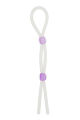 Кольцо эрекционное 7" Silicon Cock Ring with 2 beads, LAVENDER