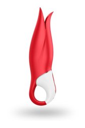 Вібратор у формі Квітки з м'якими пелюстками Satisfyer Vibes Power Flower, червоний