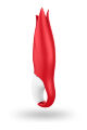 Вібратор у формі Квітки з м'якими пелюстками Satisfyer Vibes Power Flower, червоний