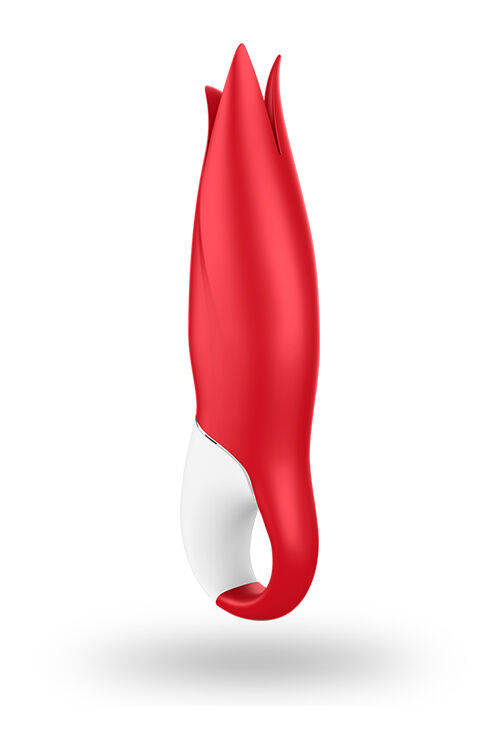 Вібратор у формі Квітки з м'якими пелюстками Satisfyer Vibes Power Flower, червоний