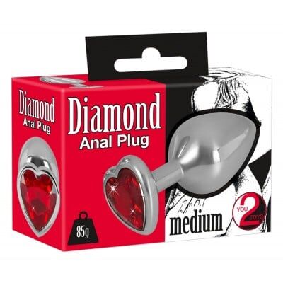 Анальная пробка с камнем You2Toys Diamond Anal Plug размер М