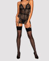 411008 Сорочка Obsessive Basitta chemise &amp; thong S/M