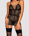 411008 Сорочка Obsessive Basitta chemise &amp; thong S/M
