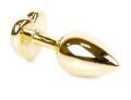 Анальная пробка Boss Series - Jewellery Gold Heart PLUG Dark Blue S, BS6400041