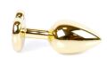 Анальная пробка Boss Series - Jewellery Gold Heart PLUG Dark Blue S, BS6400041