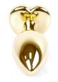 Анальная пробка Boss Series - Jewellery Gold Heart PLUG Dark Blue S, BS6400041