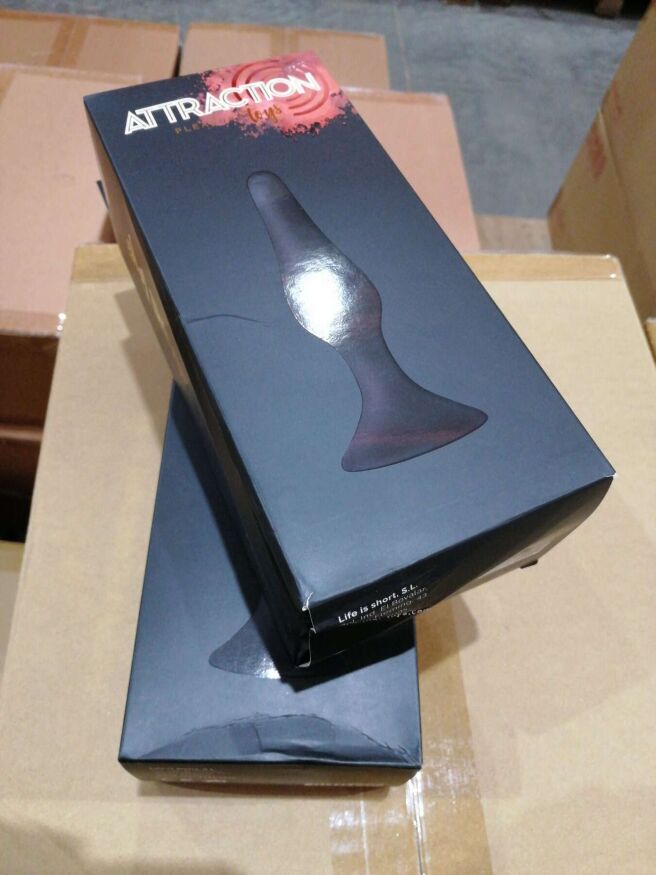 Анальная пробка на присоске MAI Attraction Toys №34 Black (мятая упаковка)