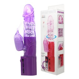 Вибратор с стимулятором клитора Cute Baby Vibrator, BW-004103 PINK