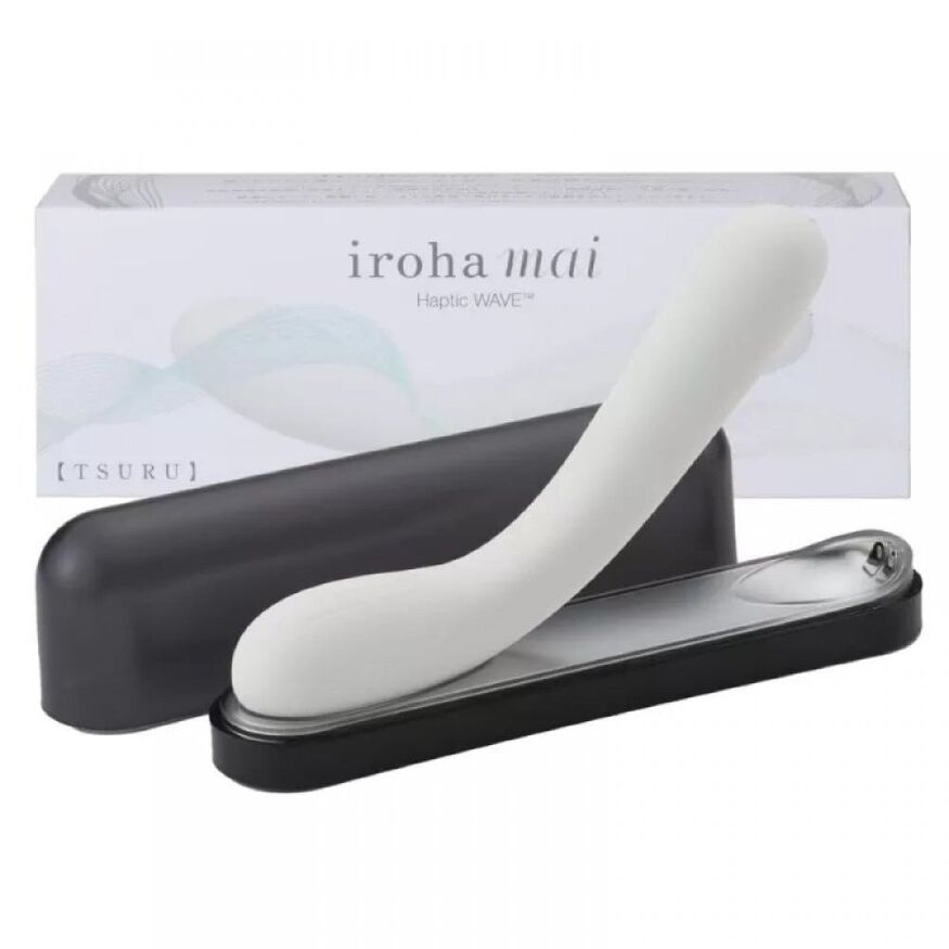 Вибратор нереалистичный с технологией Haptic WAVE™ iroha mai Tenga белый, 17.4 х 3.3