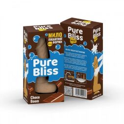 Мыло в форме пениса Pure Bliss Choco Boom с ароматом шоколада, бежевое, 18 см