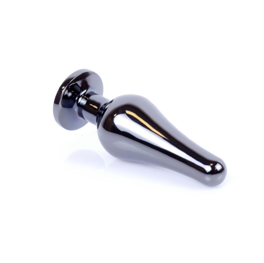 Анальна пробка - Jewellery Dark Silver BUTT PLUG- Green