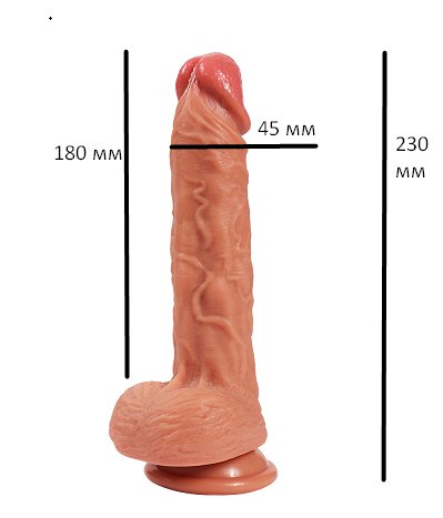 Фалоімітатор реалістик "Dilan penis", мулат