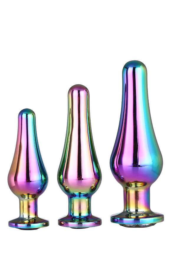 DT21873 Набор анальных пробок конической формы Dream Toys GLEAMING LOVE PLEASURE SET MULTICOLOUR