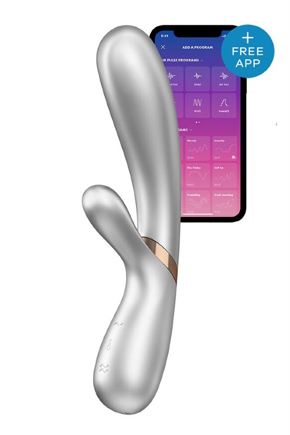 T360178 Двойной смарт вибратор с функцией нагрева Satisfyer Hot Lover Silver
