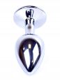 Анальна пробка з каменем Plug-Jewellery Silver PLUG-Pink розмір S