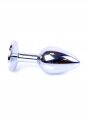Анальна пробка з каменем Plug-Jewellery Silver PLUG-Pink розмір S