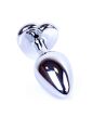 Анальна пробка у формі серця - Jewellery Silver Heart Plug - Red