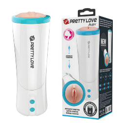 Мастурбатор із фрикціями PRETTY LOVE Aby з голосом, в колбі, 24.6 см