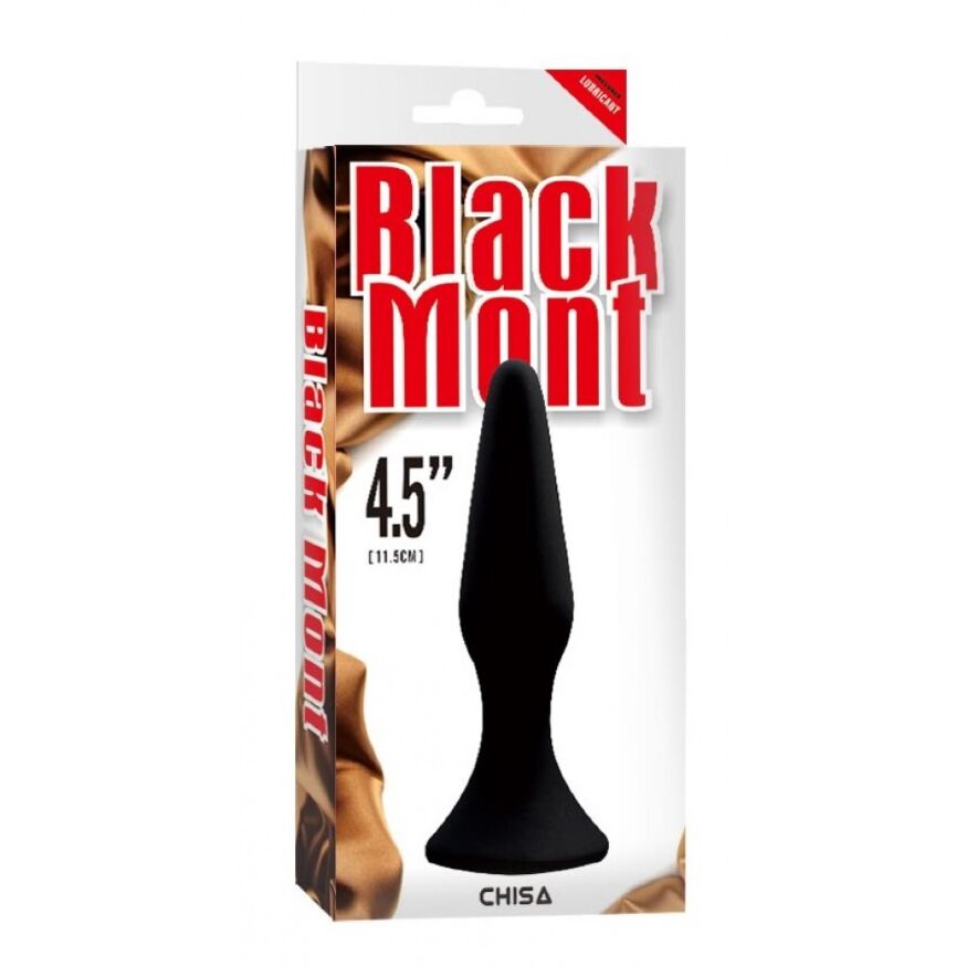 Анальная пробка силикон Chisa Black Mont с отверстием для вибропули