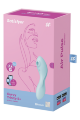 Двойной смарт вибратор с вакуумной стимуляцией SATISFYER CURVY TRINITY 5+ BLUE