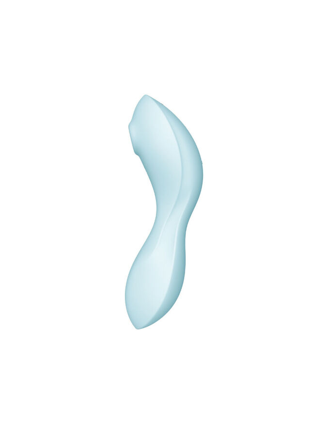 Двойной смарт вибратор с вакуумной стимуляцией SATISFYER CURVY TRINITY 5+ BLUE