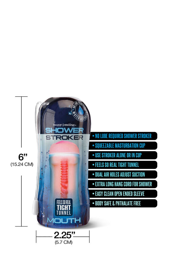 Мастурбатор HAPPY ENDING SHOWER STROKER SELF LUBRICATING MOUTH