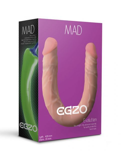 Двухсторониий фаллоимитатор из киберкожи EGZO Ciberskin