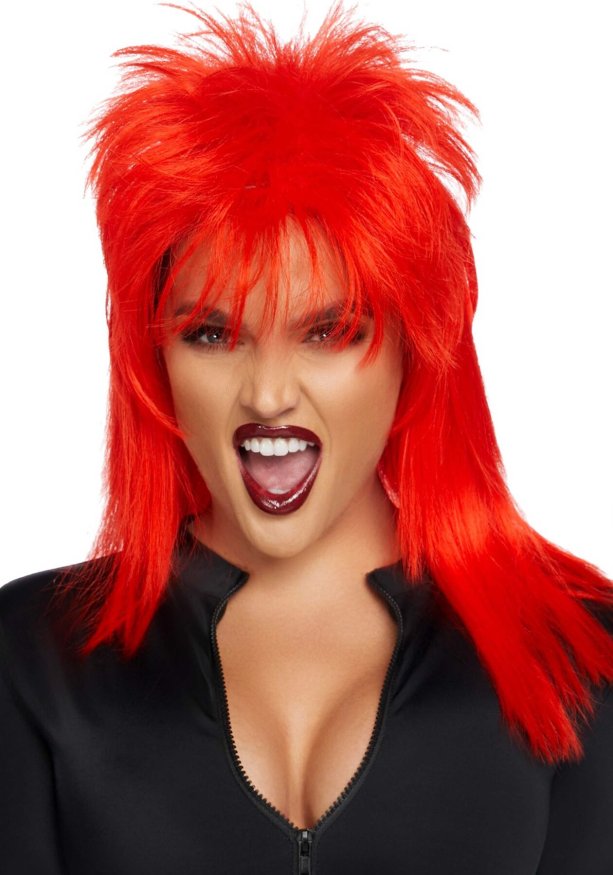 Парик рок-звезды 'Unisex Rockstar Wig' от Leg Avenue в красном цвете