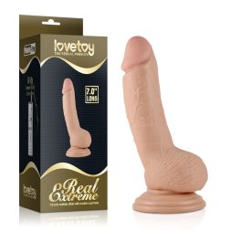 Реалістичний фалоімітатор з мошонкою Real Extreme Dildo 7"