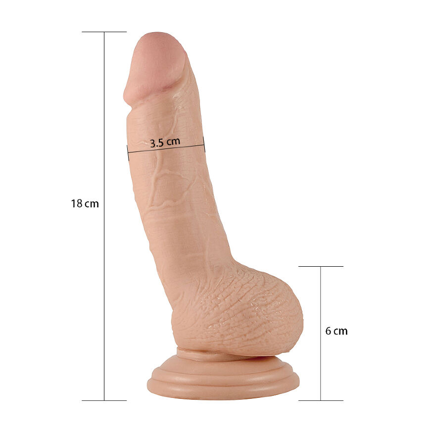 Реалистичный фаллоимитатор с мошонкой Real Extreme Dildo 7"