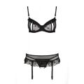 Сексуальный комплект с поясом для чулок LOVELIA SET black S/M - Passion