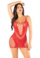Сукня Leg Avenue Lace and Net Mini Dress with Dual Strap One Size, Red