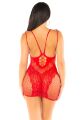 Сукня Leg Avenue Lace and Net Mini Dress with Dual Strap One Size, Red
