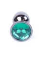 Анальна пробка - Jewellery Dark Silver Plug Green