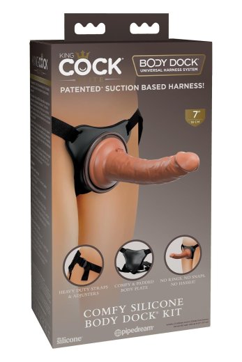 Страпон реалистичный Pipedream King Cock Elite двойной плотности, 20.5 см х 3.5 см &mdash; 