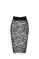 Юбка Noir Handmade F302 Ambivalence, XXL, black, кружево, длина за колени, шнуровка сзади