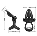 Ерекційне вібро кільце Pretty Love - Vibration Cock Ring, 10 vibration functions Black