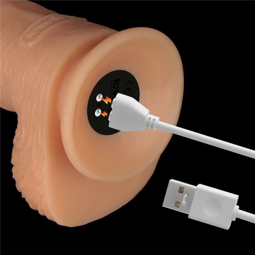 Товстий реалістик з вібрацією - LoveToy Vibrating Power Basics Cock 9.5"