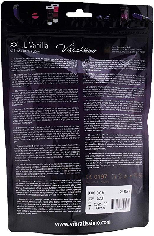 Презервативи - Vibratissimo XX ... L Vanilla, 60 мм, 50 шт.