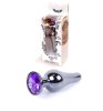 Анальна пробка - Jewellery Dark Silver BUTT PLUG- Purple