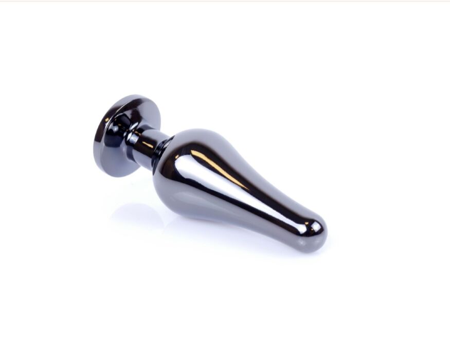 Анальна пробка - Jewellery Dark Silver BUTT PLUG- Purple