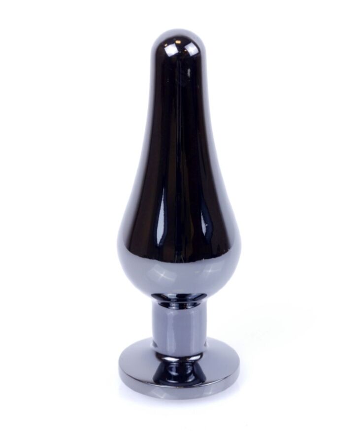 Анальна пробка - Jewellery Dark Silver BUTT PLUG- Purple