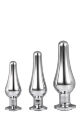 DT21874 набір анальних пробок конічної форми Dream Toys GLEAMING LOVE PLEASURE SET SILVER