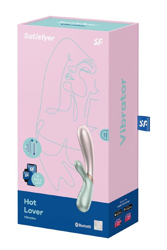 Двойной смарт вибратор с функцией нагрева Satisfyer Hot Lover green