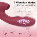 Подвійний вібратор Wibrator-Silicone Vibrator USB 7+7+7 функцій