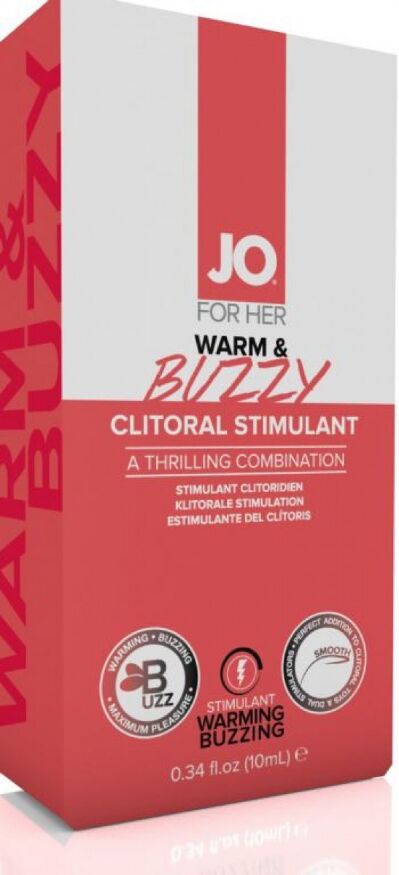 Возбуждающий клиторальный гель System JO WARM &amp; amp; BUZZY (10 мл)